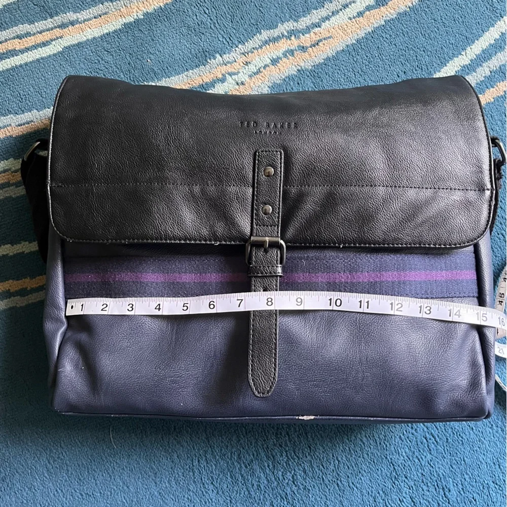 TED BAKER great carry all bag in sleek blue black purple — messenger— tote